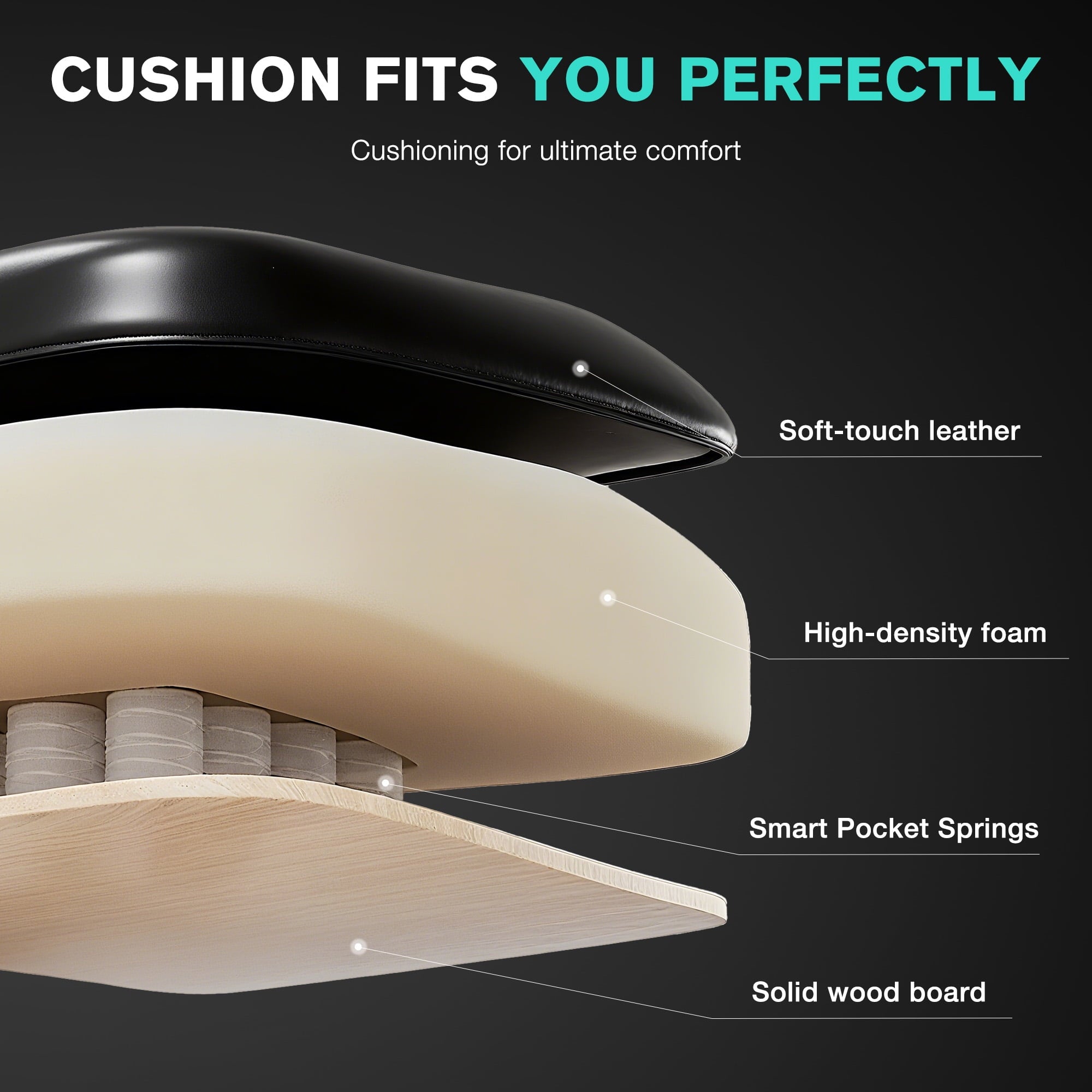 JONPONY Ergonomic Gaming Chair with Adjustable Footrest, 360° Swivel Racing Chair with Lumbar Support and Headrest, Breathable Material High Back Computer Chair for Adults,Green