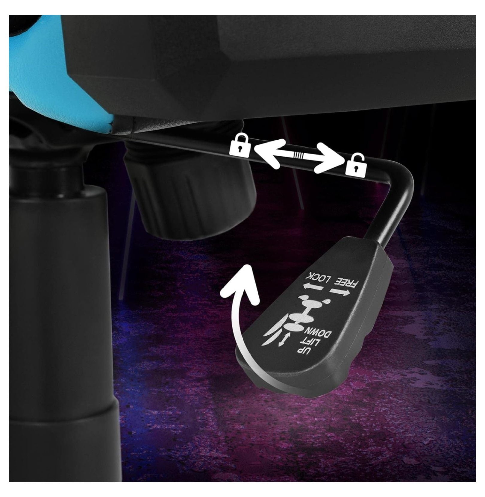 Alieon Video Game Chairs High Back Computer Gaming Chair Ergonomic Racing Office Chair with Lumbar Support Swivel Task Chair Neon Blue