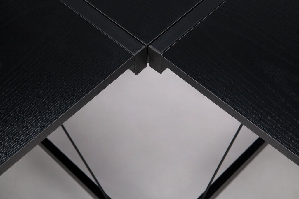 OFM Essentials Collection Racing Style Gaming Chair and 60" L-Shaped Desk, Office Bundle, in White/Black (PKG-W-E02-WH-BLK)