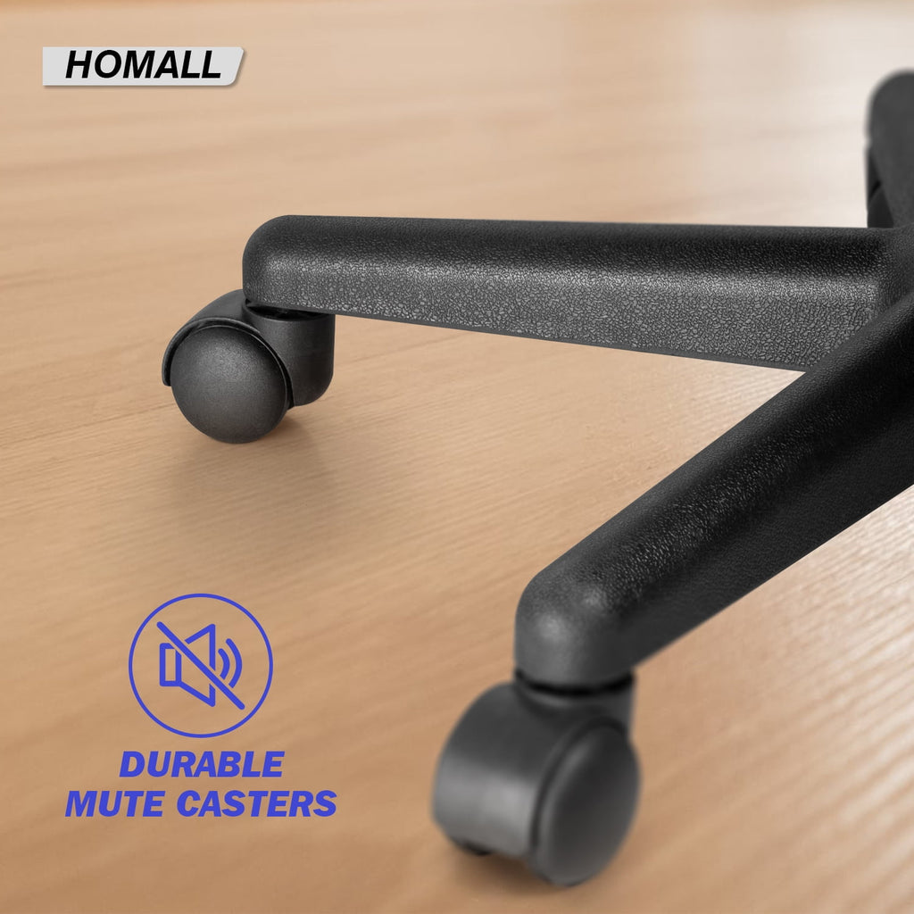 Homall Gaming Chair Leather Office Chair High Back Ergonomic Adjustable Swivel Executive Computer Chair Rolling Task,Black