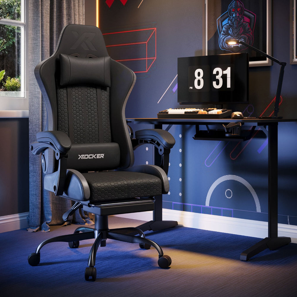 X Rocker Honeycomb Faux Leather PC Gaming Chair