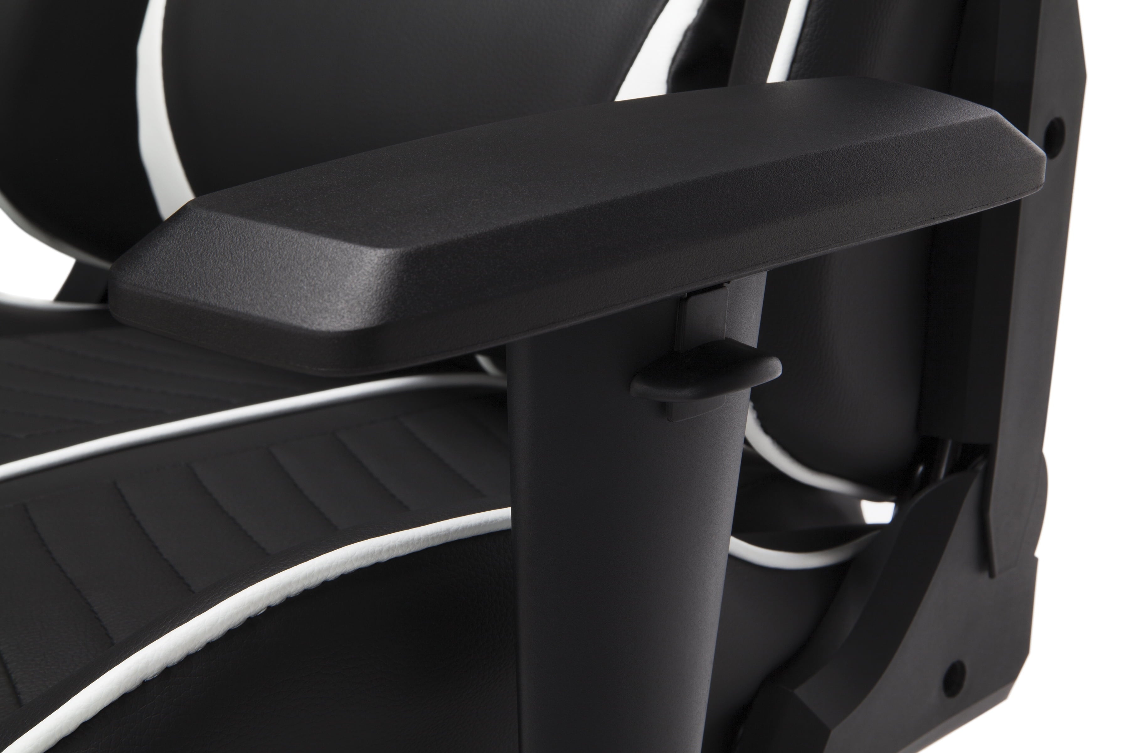 OFM Essentials Collection Racing Style Gaming Chair and 60" L-Shaped Desk, Office Bundle, in White/Black (PKG-W-E02-WH-BLK)