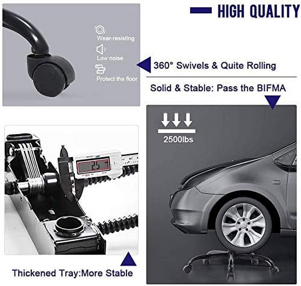 Dkelincs Gaming Chair for Teens PC Computer Chairs with Headrest,Waist Pillow and Quiet Rolling Wheels, White