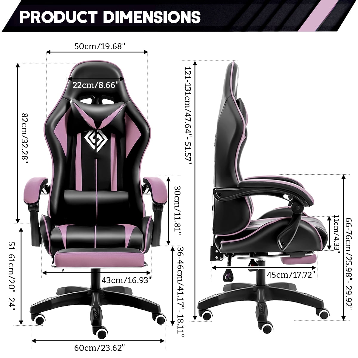 450lbs Massage Gaming Chair PC Office Chair with Massage Lumbar and Footrest, Linkage Armrest, High Back Ergonomic Desk Chair Ergonomic PU Leather Executive Computer Chair Lumbar Support for Women Men