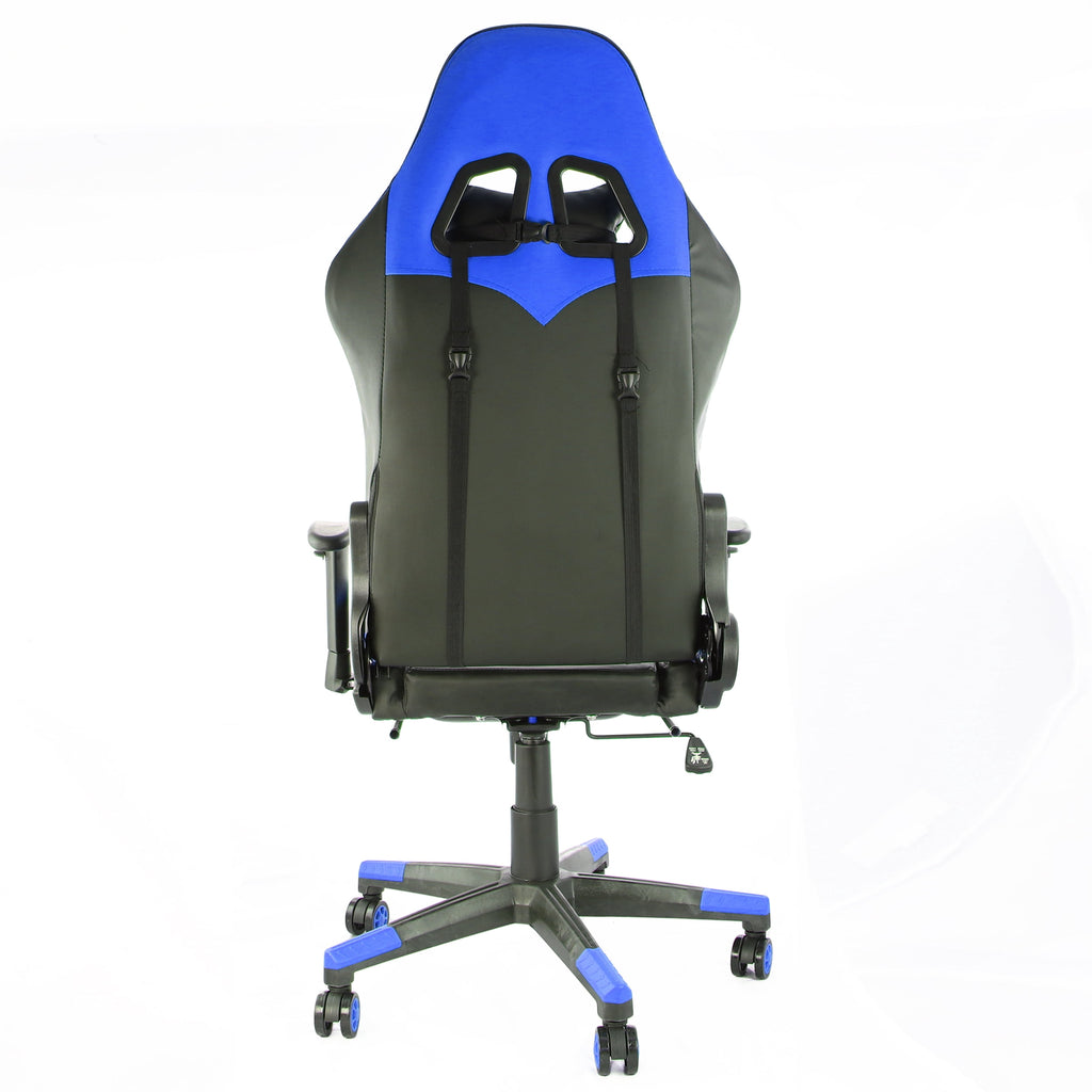 GameFitz  Pleather Gaming Chair in Black and Blue
