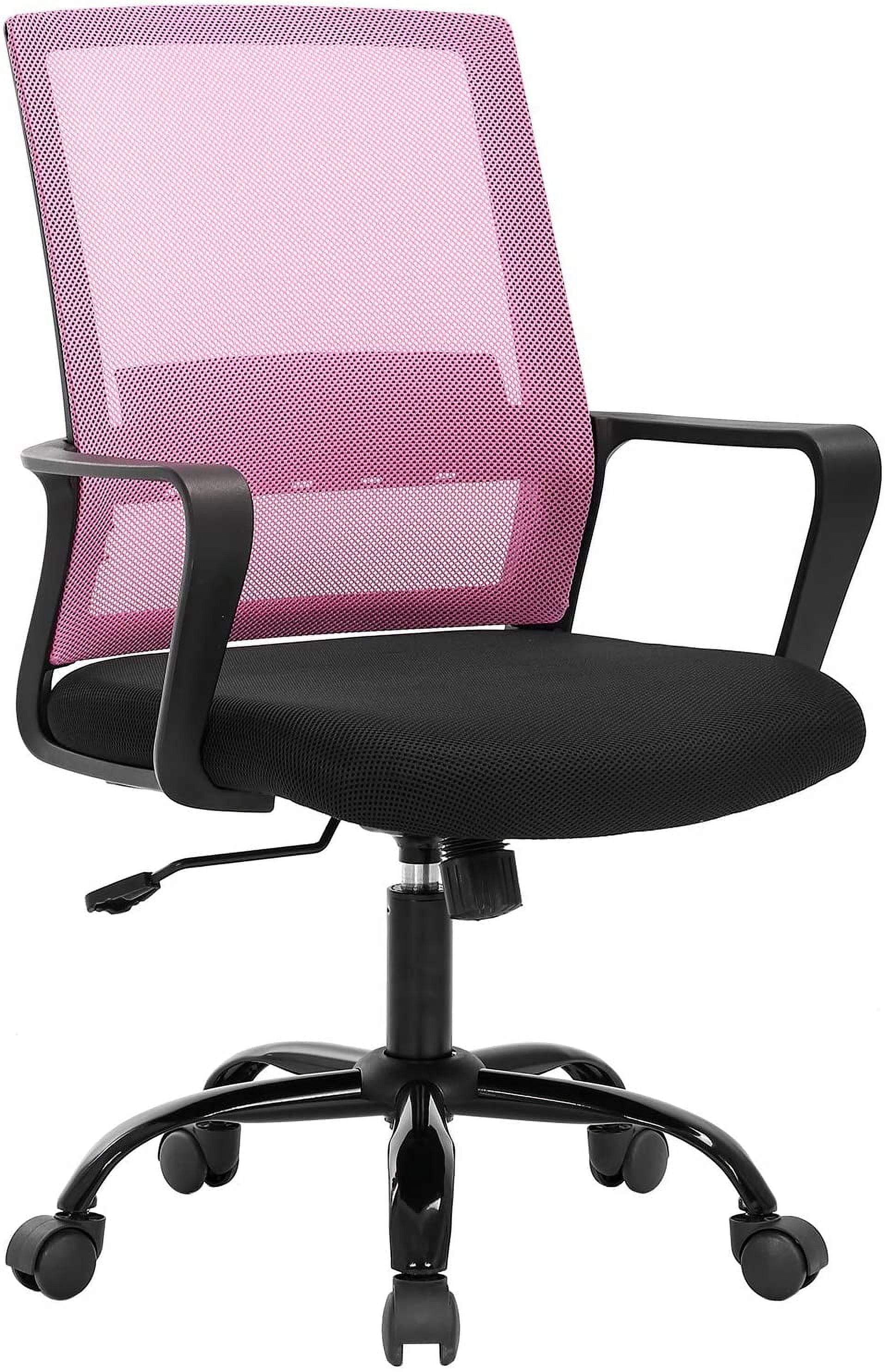 BestOffice Ergonomic Office Chair, Swivel Rolling, Lumbar Support for Women(Pink)