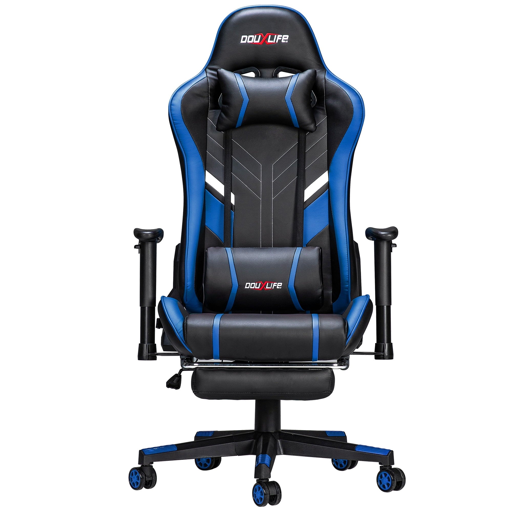 Douxlife RC03 Professional Full Body Vibration Massage Gaming Chair with Footrest, 175° Reclining