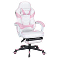 FULLWATT Video Gaming Chair Office Chair Ergonomic PC Computer Chair Reclining Racing Chair with High Back Swivel Executive Office Desk Chair with Extendable Footrest Adjustable Lumbar Pillow Pink