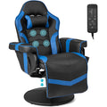 Demi Bonn Massage Video Gaming Chair with Adjustable Height, Computer Recliner Chair for Office, Blue