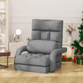 Floor Gaming Chair with 6 Adjustable Position, Foldable Lazy Sofa Chair with Armrest for Adult, Comfy Chaise Lounge Indoor, Breathable Floor Bed Sleeper for Bedroom, Yoga, Dorm
