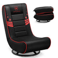 GTPLAYER Swivel Floor Gaming Chairs with Foldable Backrest for Teens,, Red