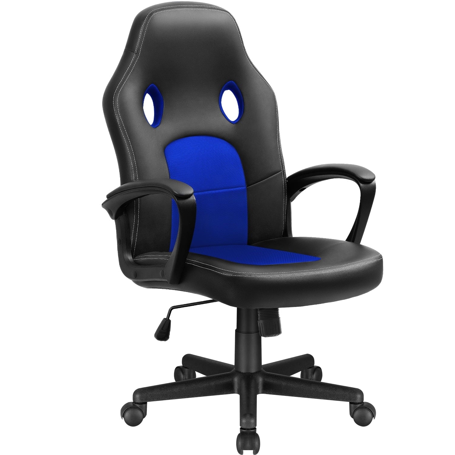 Homall Gaming Chair Leather Office Chair High Back Ergonomic Adjustable Swivel Executive Computer Chair Rolling Task,Black