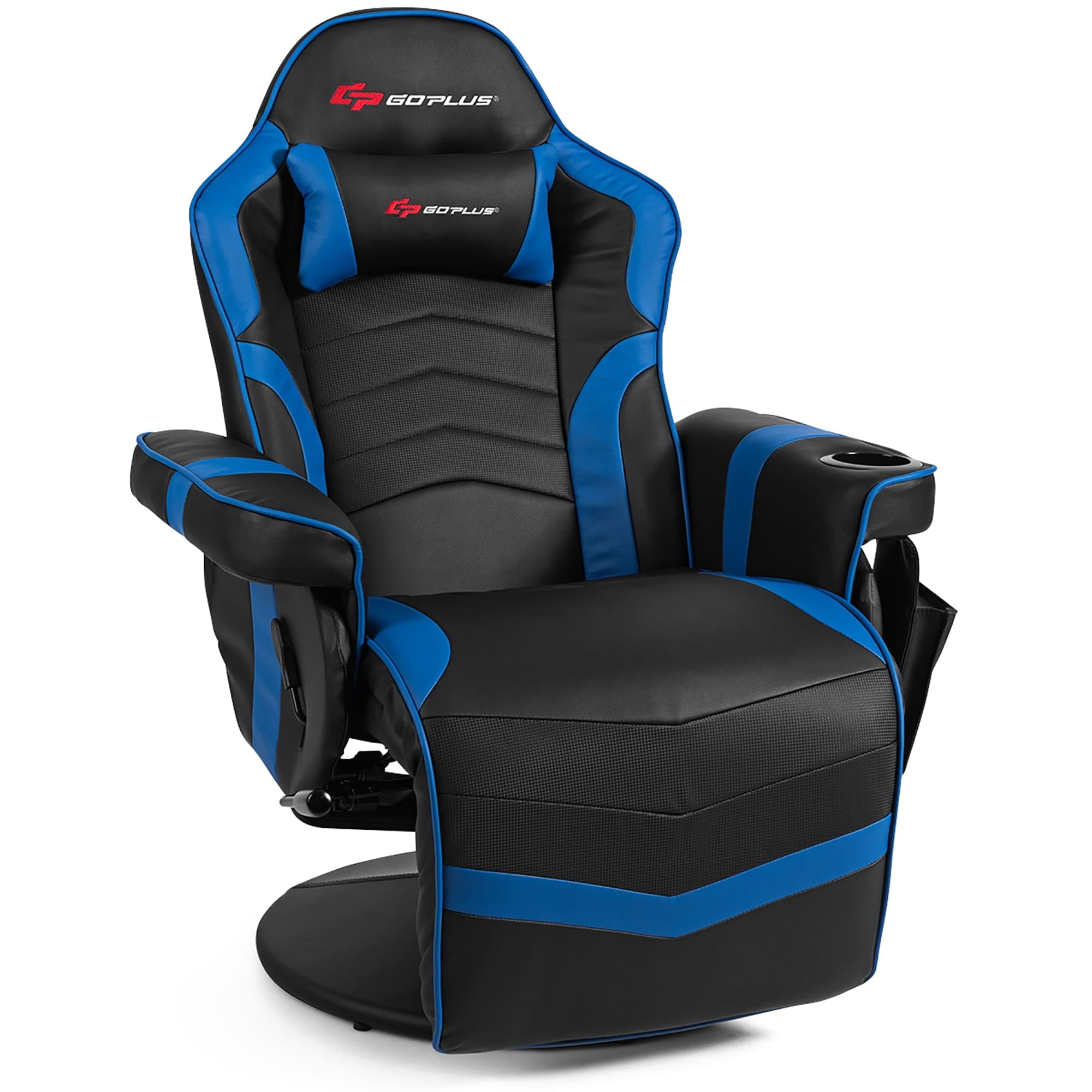 Massage Gaming Chair Racing Style Gaming Recliner Blue