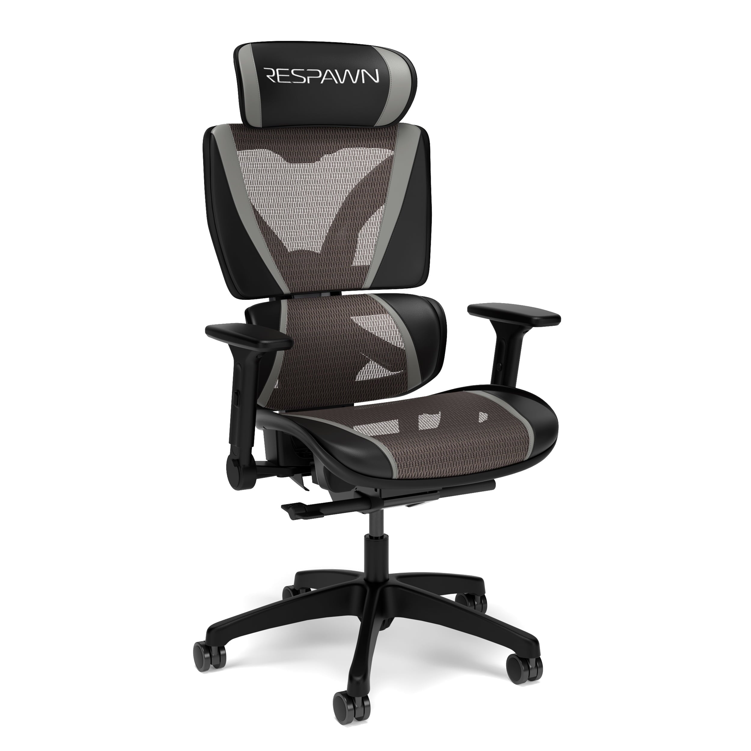 RESPAWN SPECTER Ergonomic Office Chair with Lumbar Support, Headrest, Adjustable Arms - Comfy Breathable Mesh Computer Desk Seat for Home Office, High Back Reclining Gaming Chairs for Adults - Black