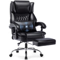 WOSDOM Gaming Chair with Massage Lumbar Support, Reclining Office Desk Chair, Comfortable Tall Computer Chair, Black, 300lbs