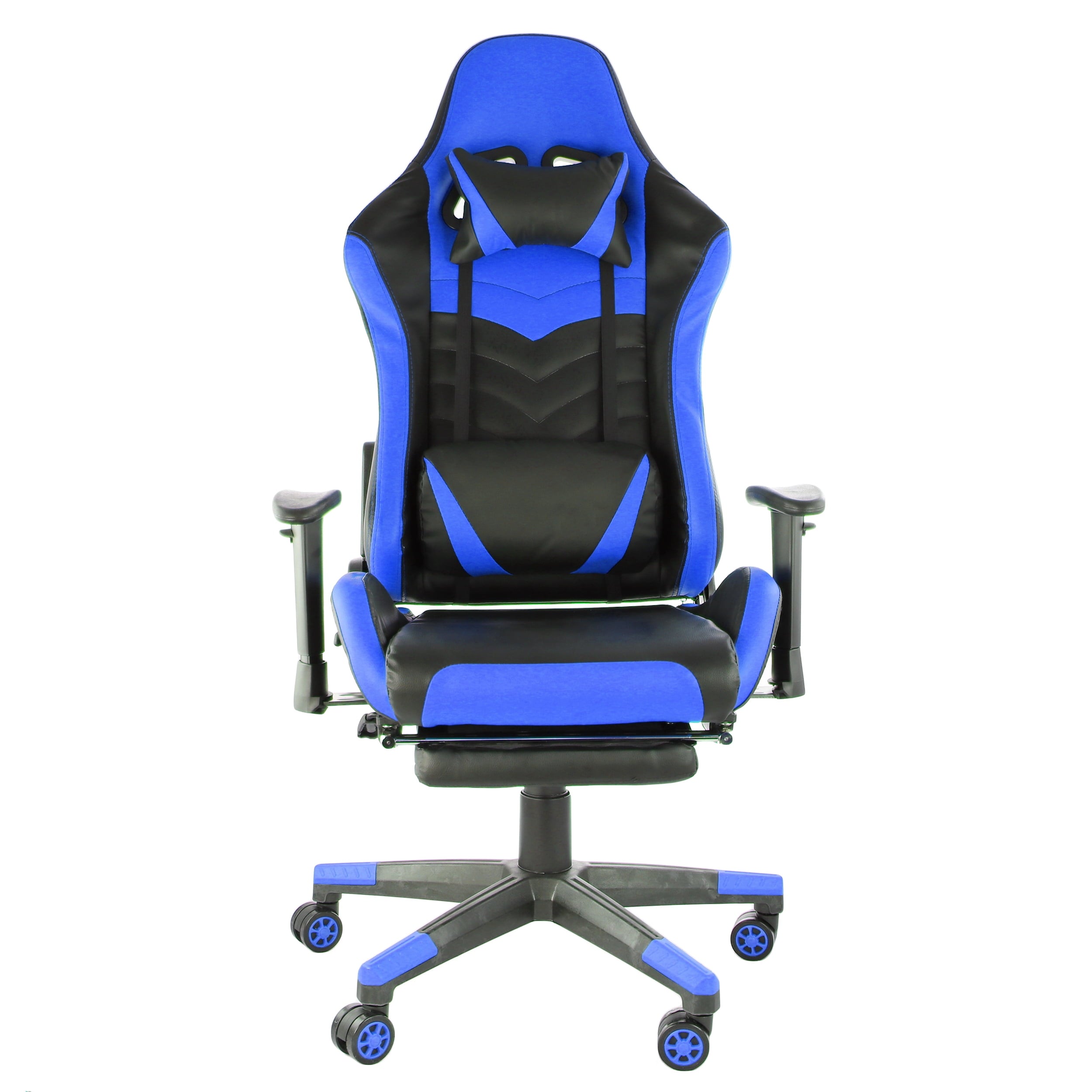 GameFitz  Pleather Gaming Chair in Black and Blue