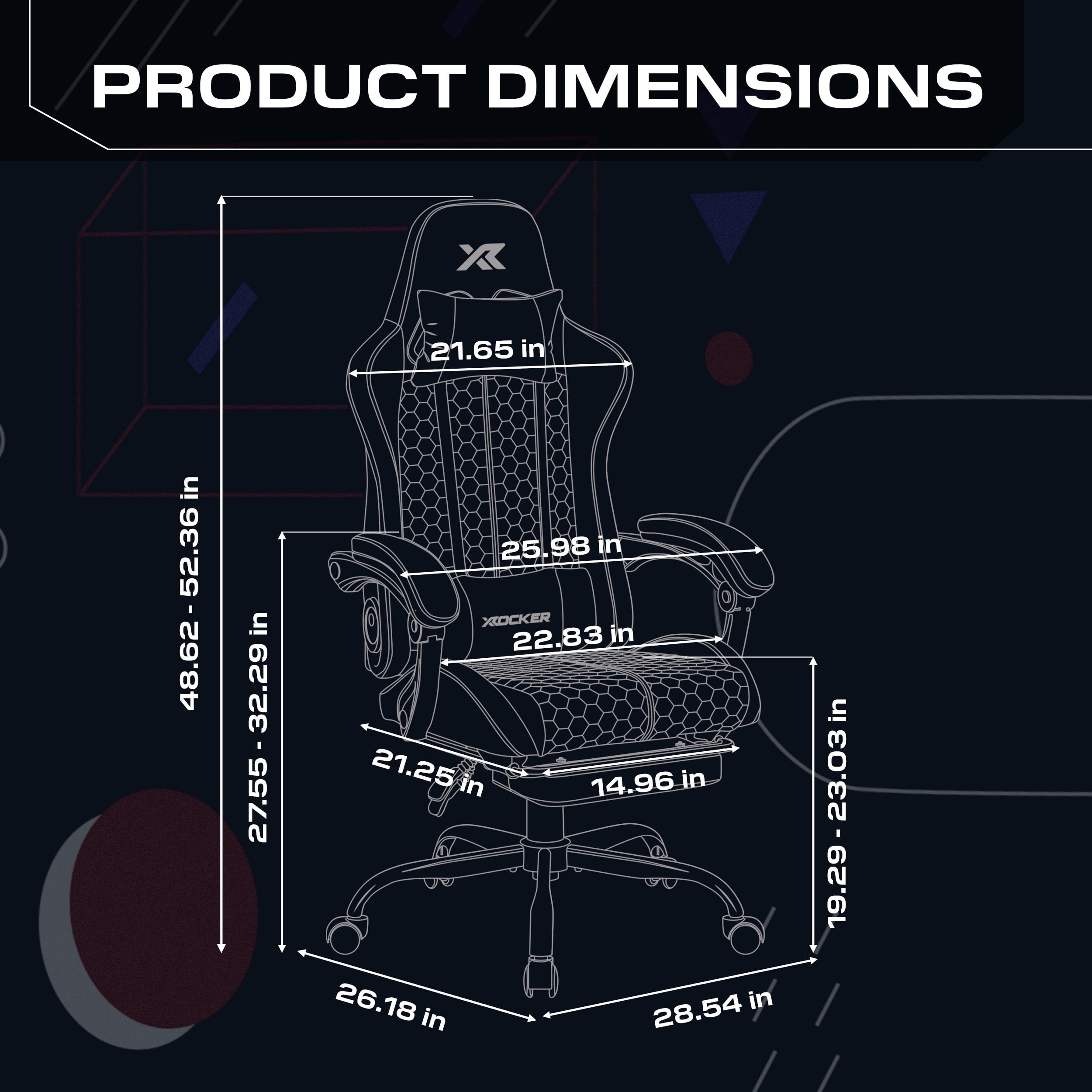 X Rocker Honeycomb Faux Leather PC Gaming Chair