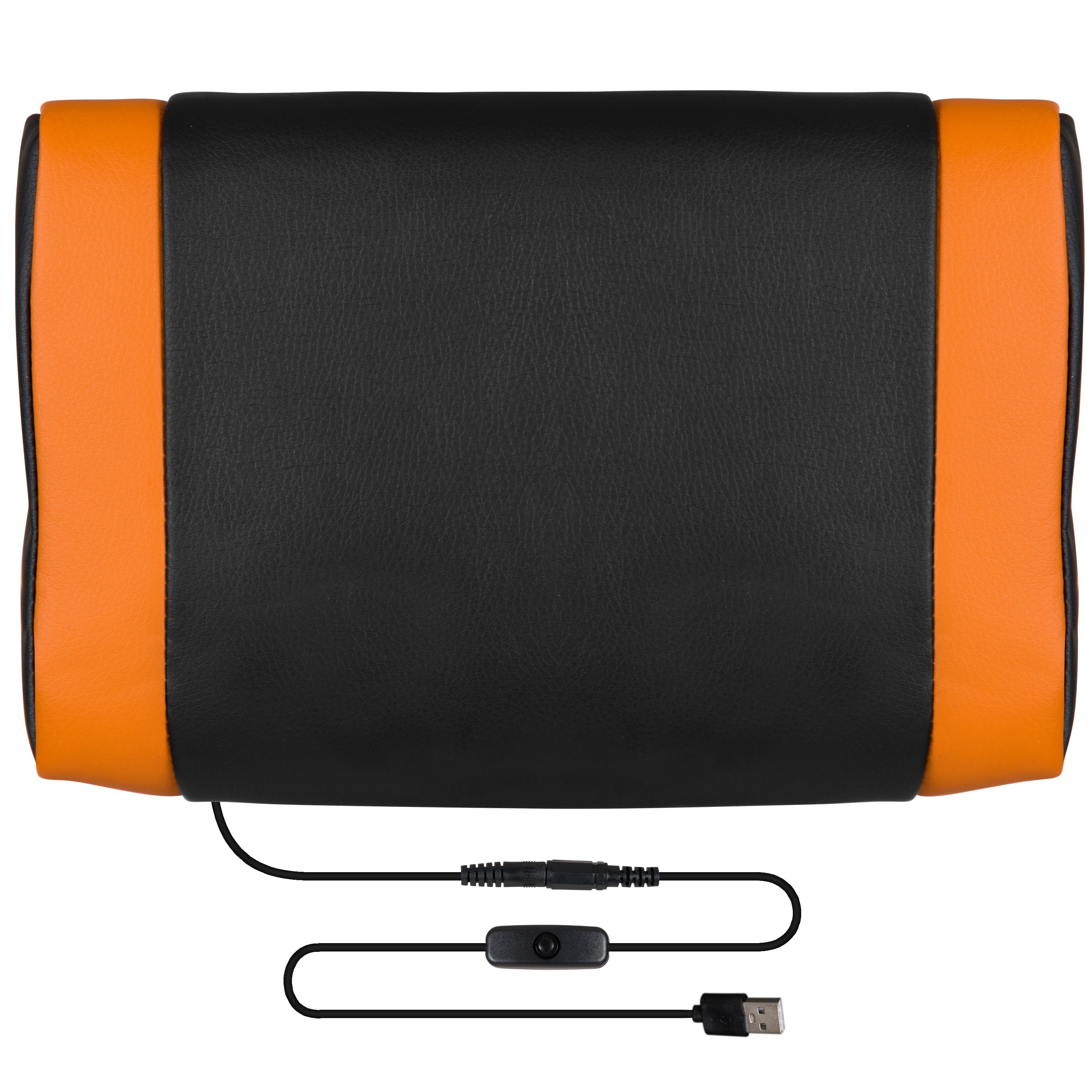 BizChair X40 Gaming Chair Racing Ergonomic Computer Chair with Fully Reclining Back/Arms, Slide-Out Footrest, Massaging Lumbar - Black/Orange